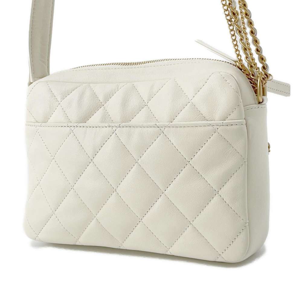 Chanel White Camera Coco Small Matelasse Bag Mark